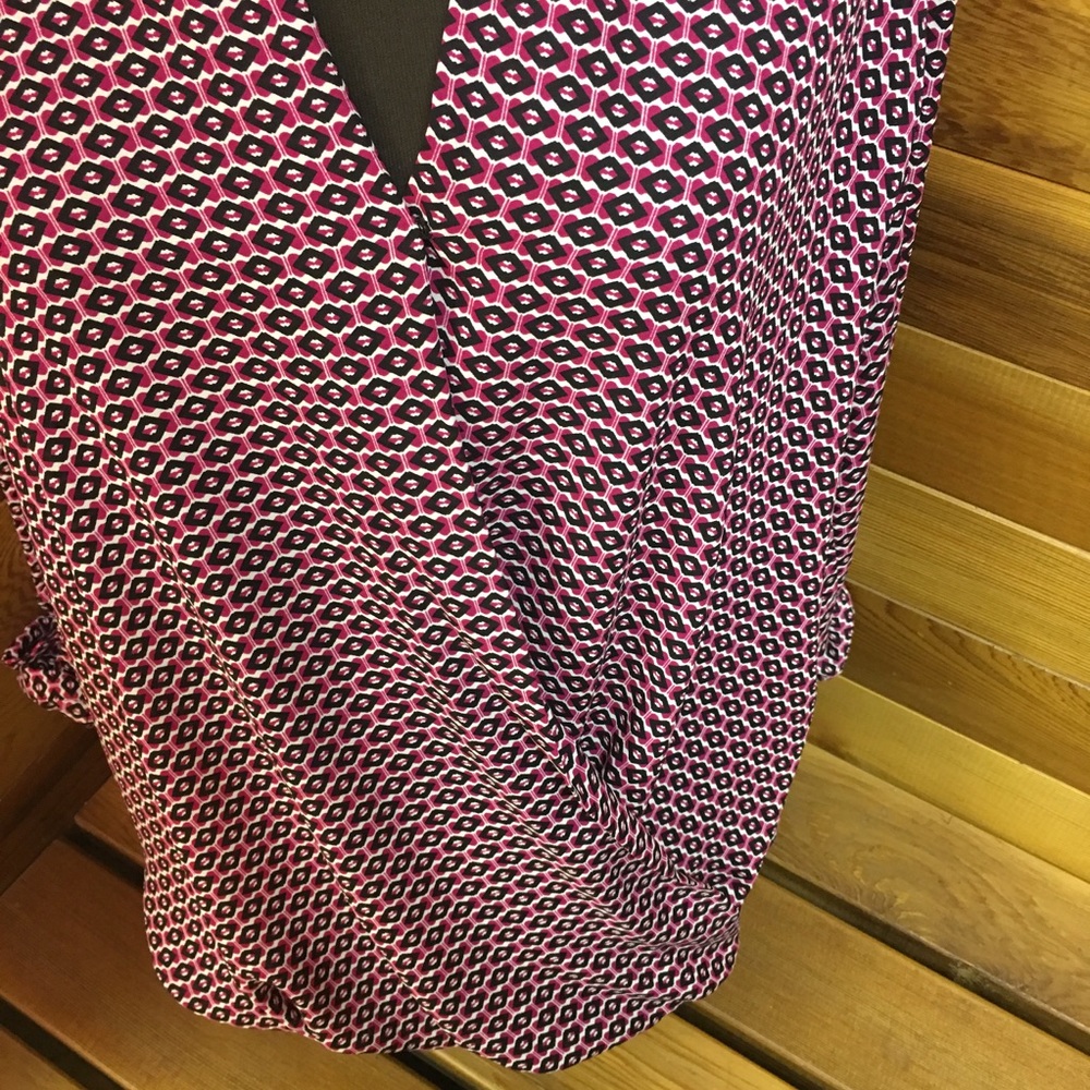 Pleione Nordstrom High Low Geometric Blouse Top - Picture 5 of 8